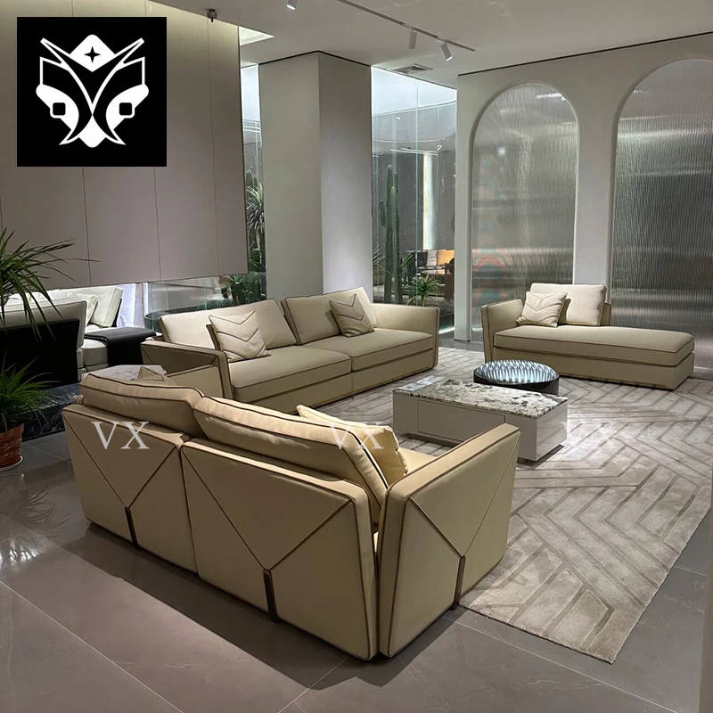 Latest Designs High End Modern Style Sectional Couches Velvet L Shape 7 Seater Sofa Set Luxury Furniture Couch Living Room Sofa