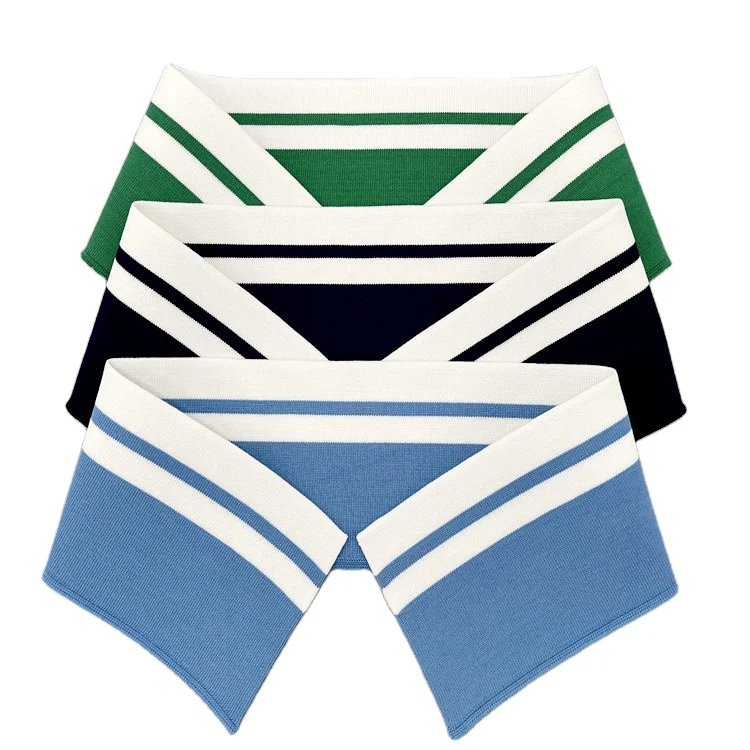 Custom Design Wholesale 95% Mercerized cotton 5% spandex Knit Collar ,Ribbed Collar For Polo Shirts