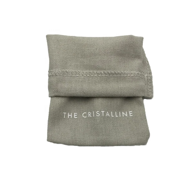 Quality 100% Cotton Drawstring Pouch Gray Canvas Christmas Santa Sacks Bas Wholesale