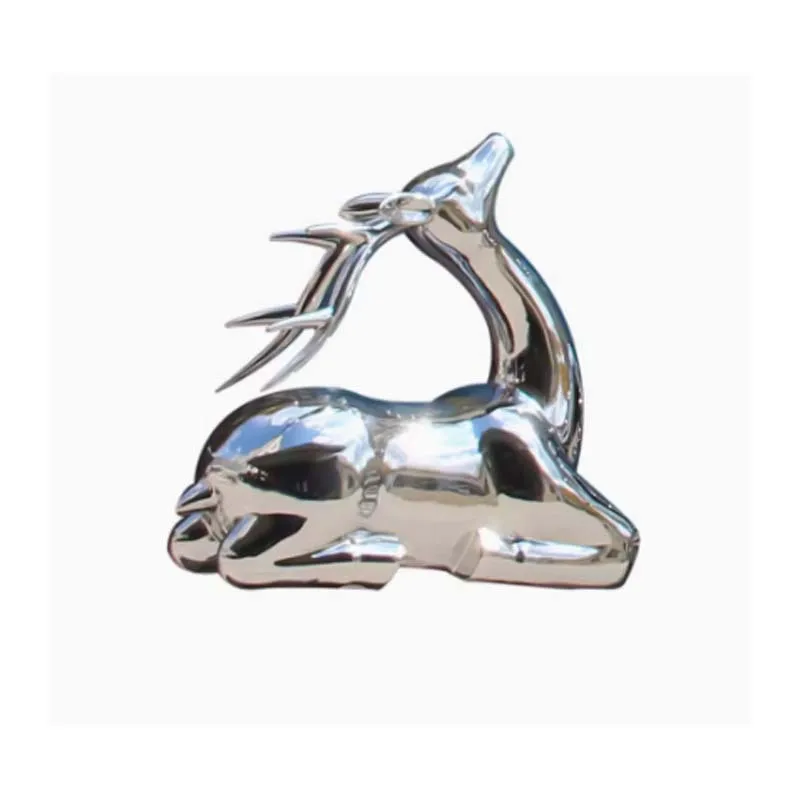 Outdoor Metal Sculptures Decorated With Deer And Deer, Customizable For Squares, Gardens, Parks, Villas, Decorative Art