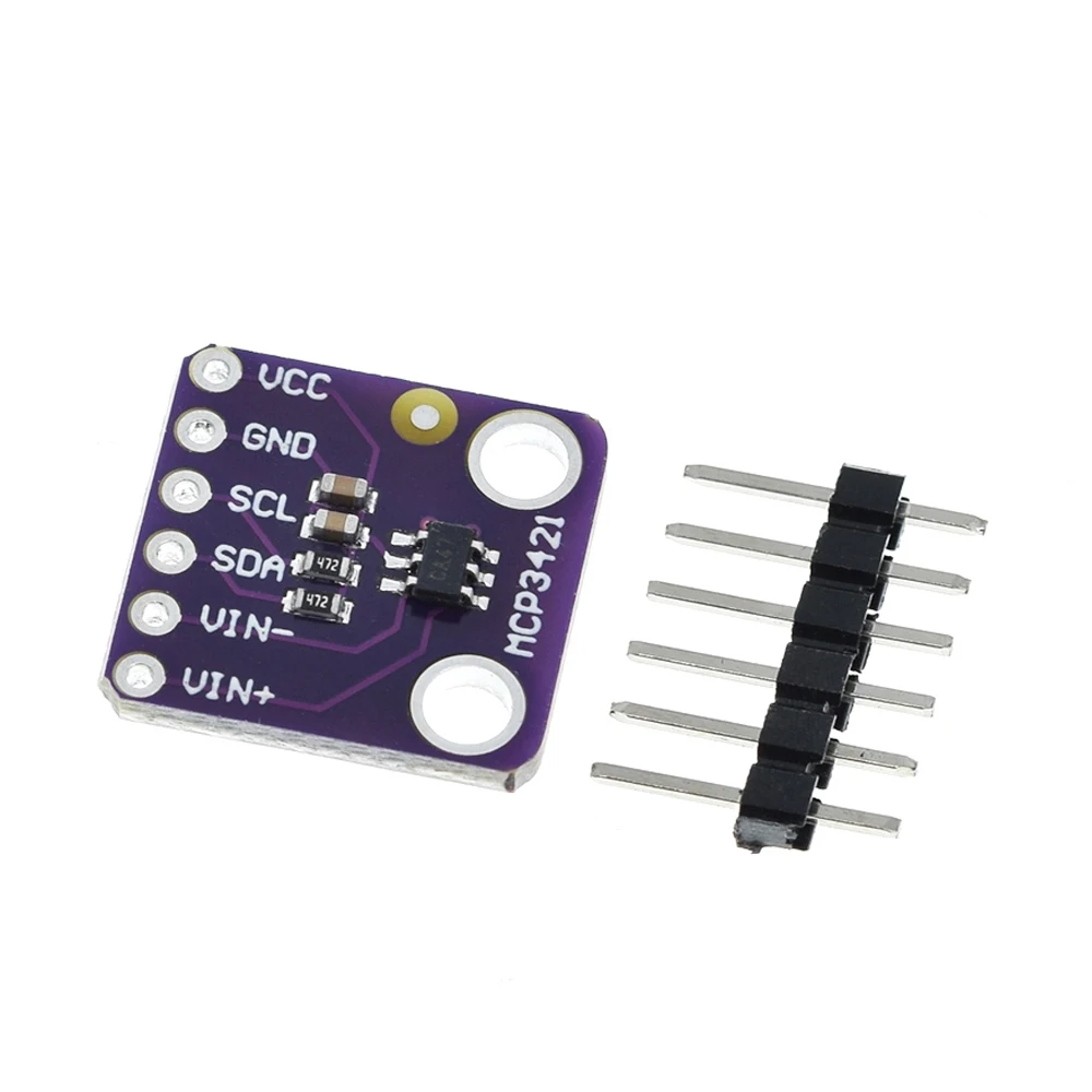 5PCS MCP3421 I2C SOT23-6 delta-sigma ADC Evaluation Module Board For PICkit Serial Analyzer Module DIY for 