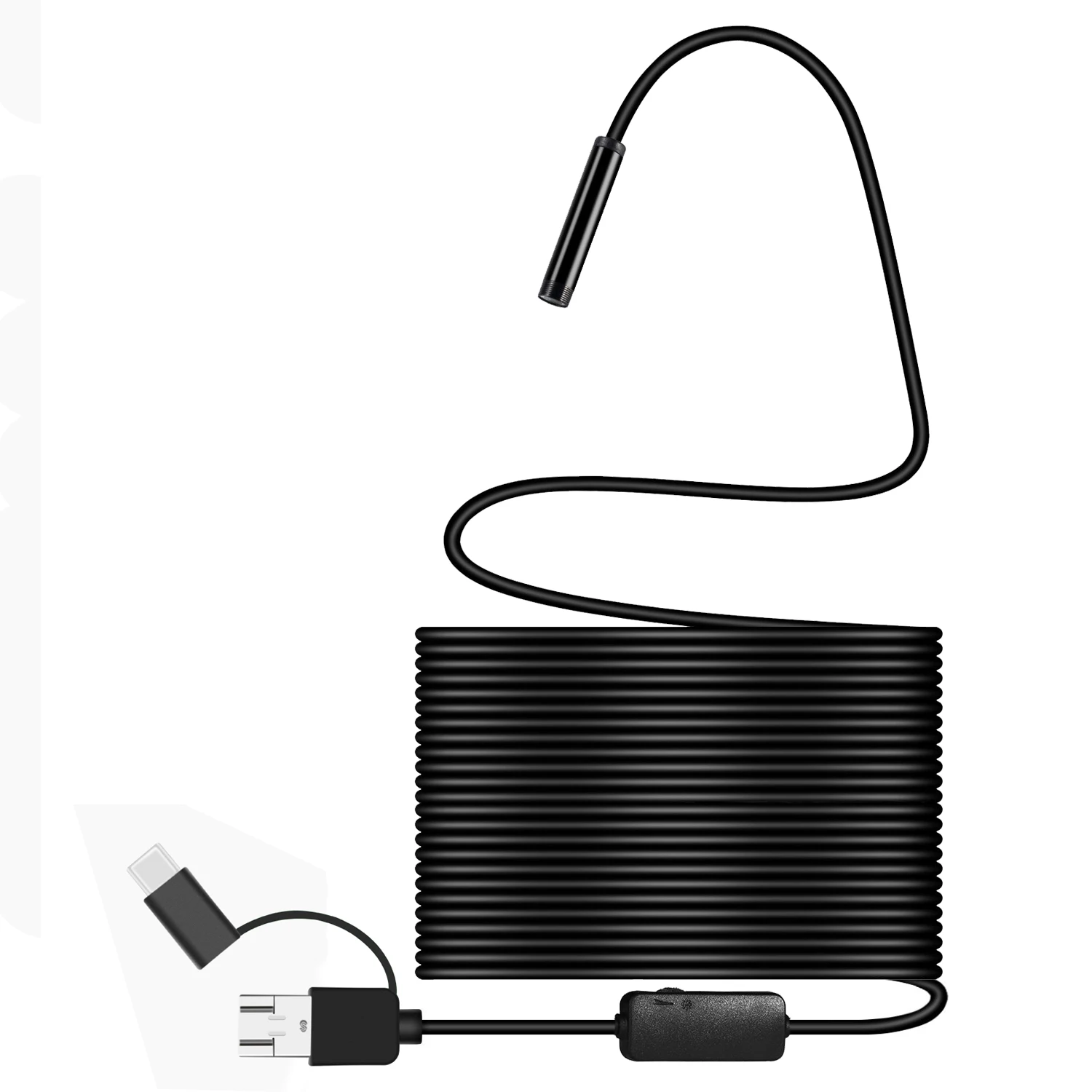 Эндоскоп Lancol 10 м камера контроля 1200p 3 в 1 USB-эндоскоп с 6 светодиодами для всех автомобилей