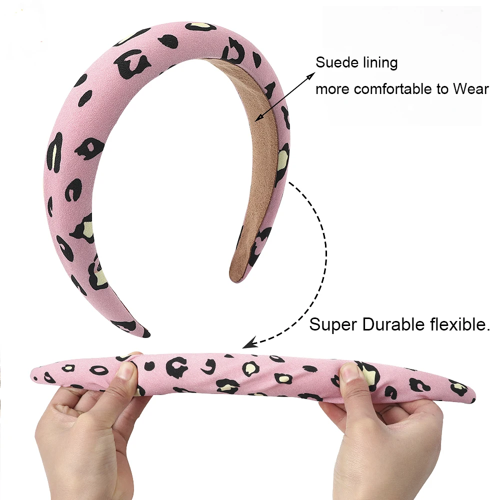 Spring daisy Floral printed Headband Wide thicken hair hoop padded headband for Women designer headbands famous brands