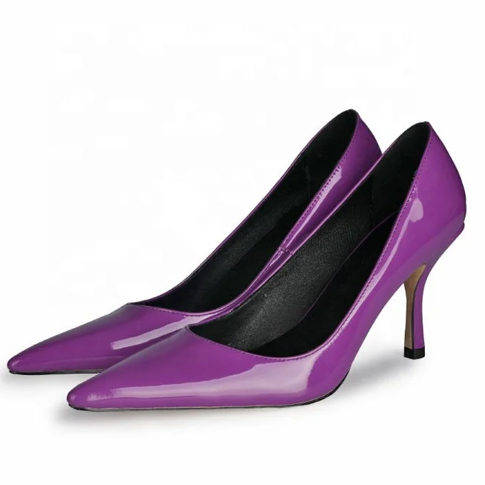 Candy Color Women Thin Heel Dress Shoes Fashion Design Slip On Pointed Toe Concise Office Lady Shoes Big Size 45