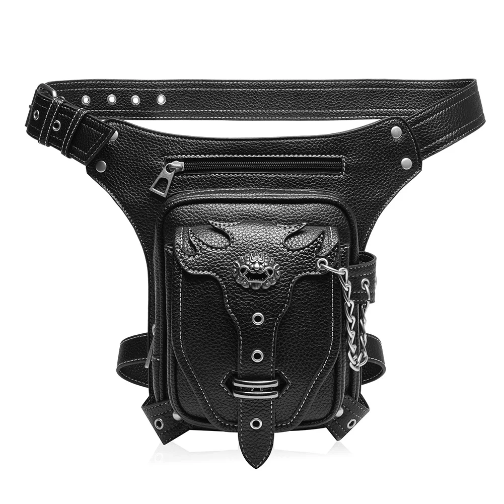New Punk Belt Bag Outdoor Spliced Biker Riding Tool Belt Bag Tactical Leg Bag for women and men