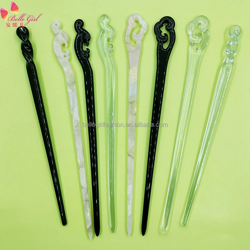 Новый японский дизайн 2022, Лидер продаж, пользовательские аксессуары для волос BELLEGIRL, простые черные шпильки для волос с уксусной кислотой для женщин и девочек, вилки