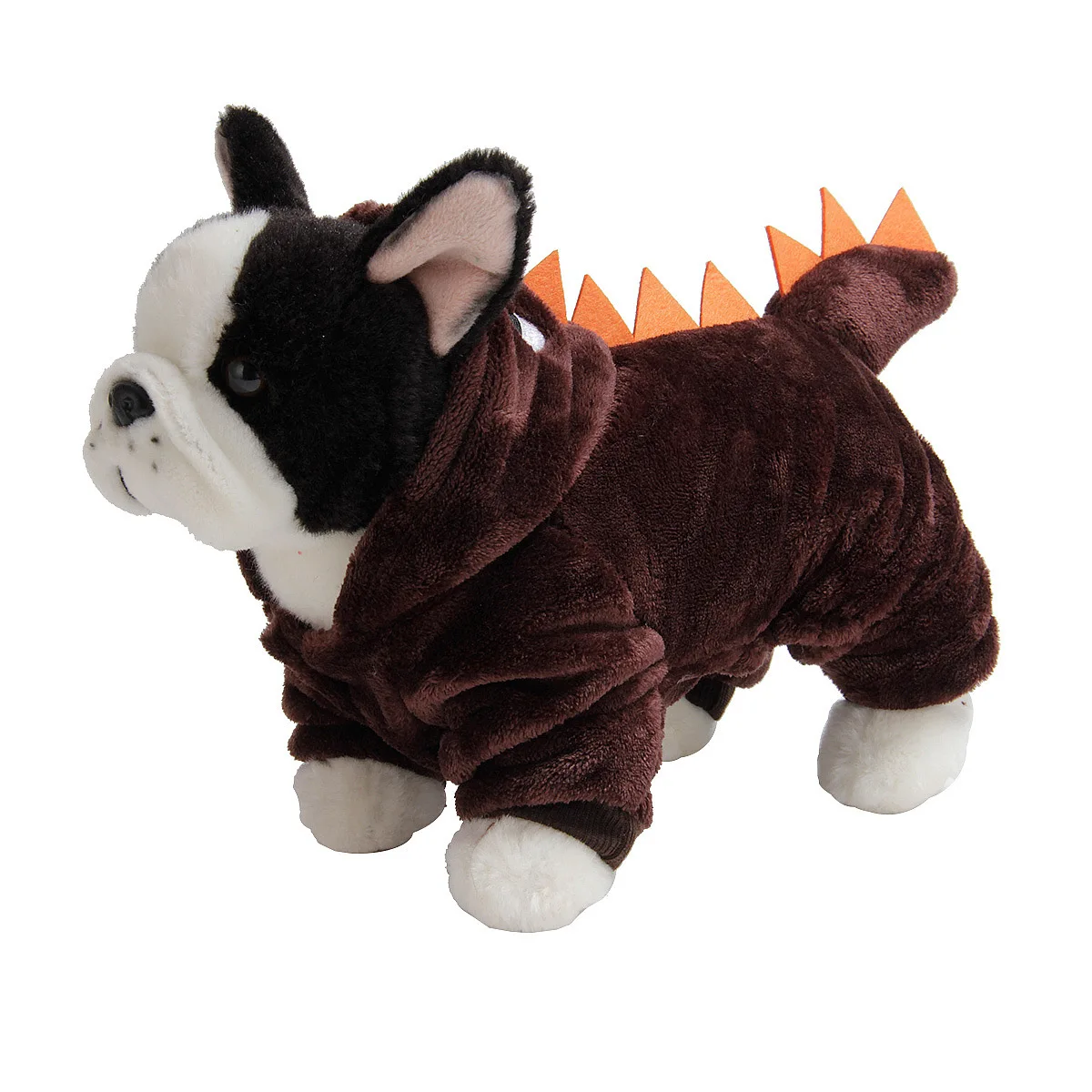 Factory direct sales dinosaur shape warm coats pet dog winter clothes