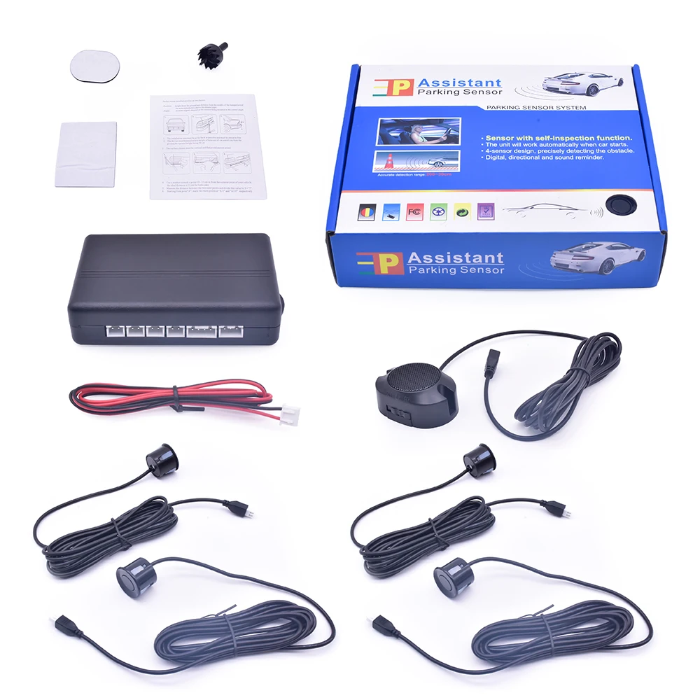 Sensors automatic reversing system front and rear radar with buzzer 4 sensors parking lot vehicle detector magnetic parking