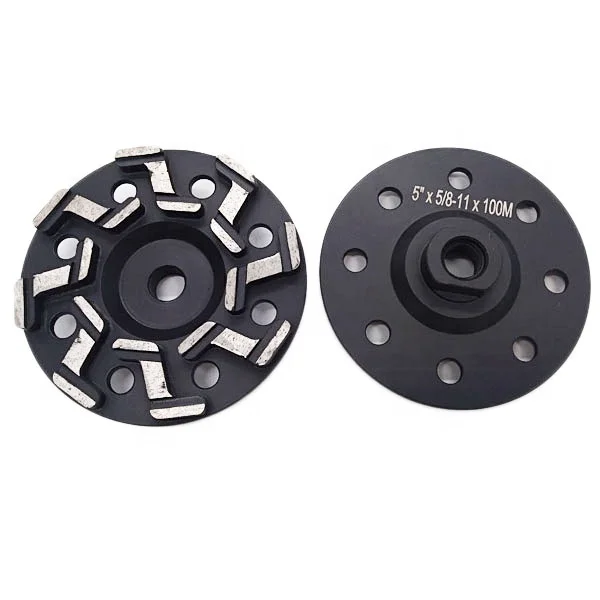 7 inch S Segment Diamond Threaded Steel Cup Grinding Disc