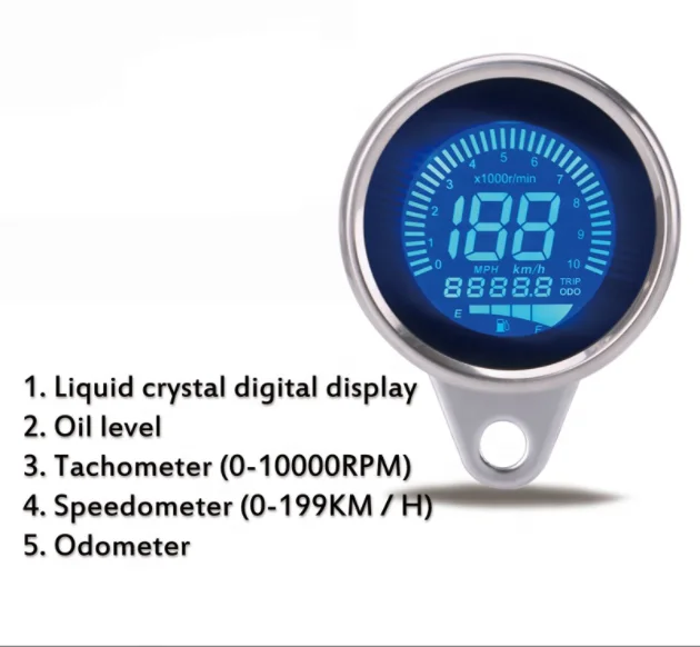 Motorcycle Dashboard for Speedometer, Odometer, Technical Meter, Fuel Gauge General Electric Motorcycle Digital Dashboard