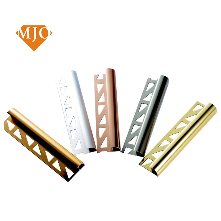MJO aluminum tile trim round edge gold u channel trim aluminum floor aluminum tile trim