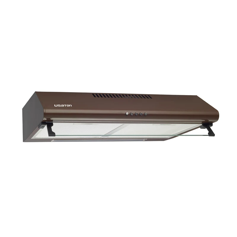Factory wholesale kitchen appliance brown commercial kitchen extractor hood with 100w shaded pole motor