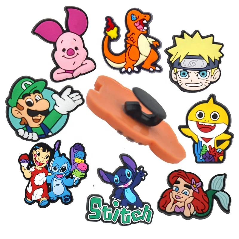 Papacharms croc cute cartoon anime  charms new clip croc shoe charms for clog