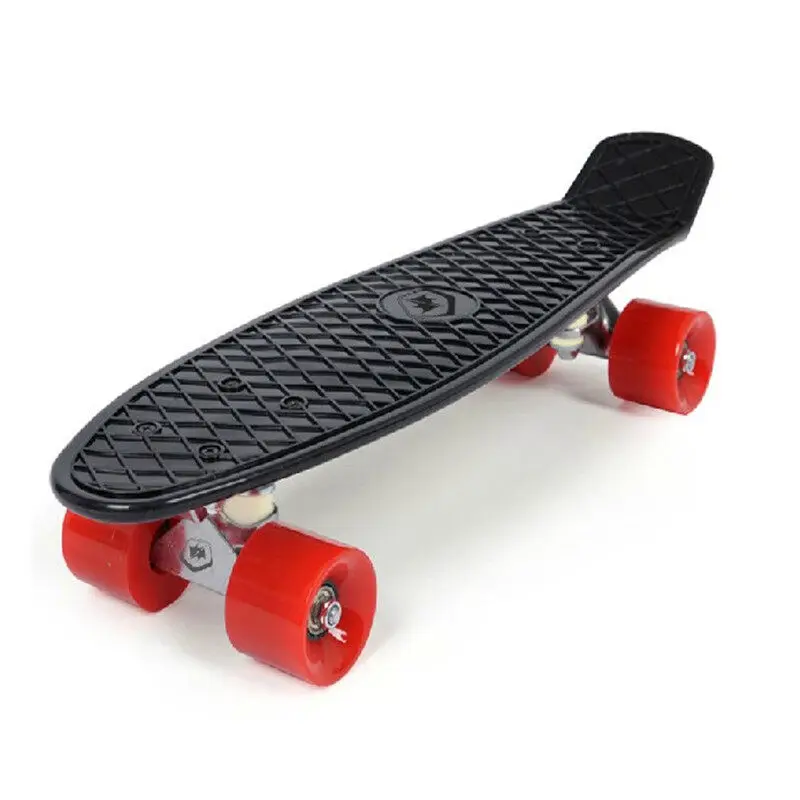 Win.max New 22.5 inch plastic anti-slip grip tape Plastic skateboard deck fish skateboard with PU wheels