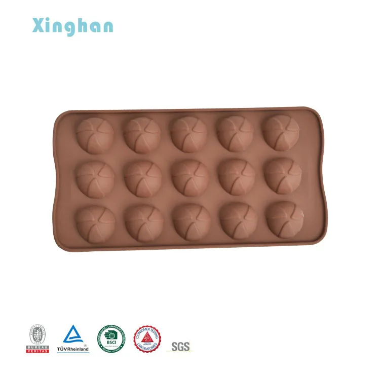 Personalized Silicone Chocolate Candy 3D Bar Ball Molds Chocolate Shell Shape Mold For Diy Baking