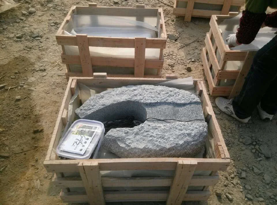 Indoor Home Garden Patio Decorative Stone Carving Black Granite Water Feature Fountain Ornament for Outdoor Yard Lawn Decking