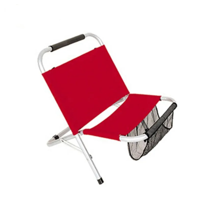 Premium Portable Aluminum Folding Low Beach Chair Magazine Bag Best Outdoor Iron Parks Gardens Picnics Fishing Made Wood Metal