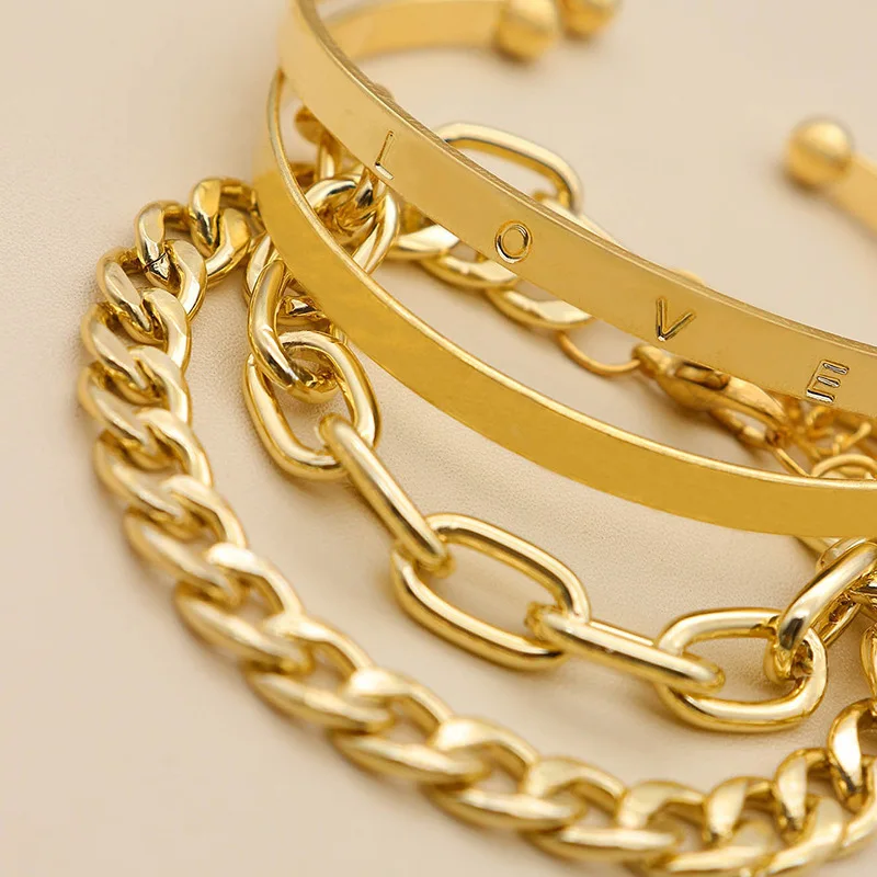 2023 mens fashion charm gold jewelry twist chain ankle bracelets couple gift simple thread bangles bracelets set women