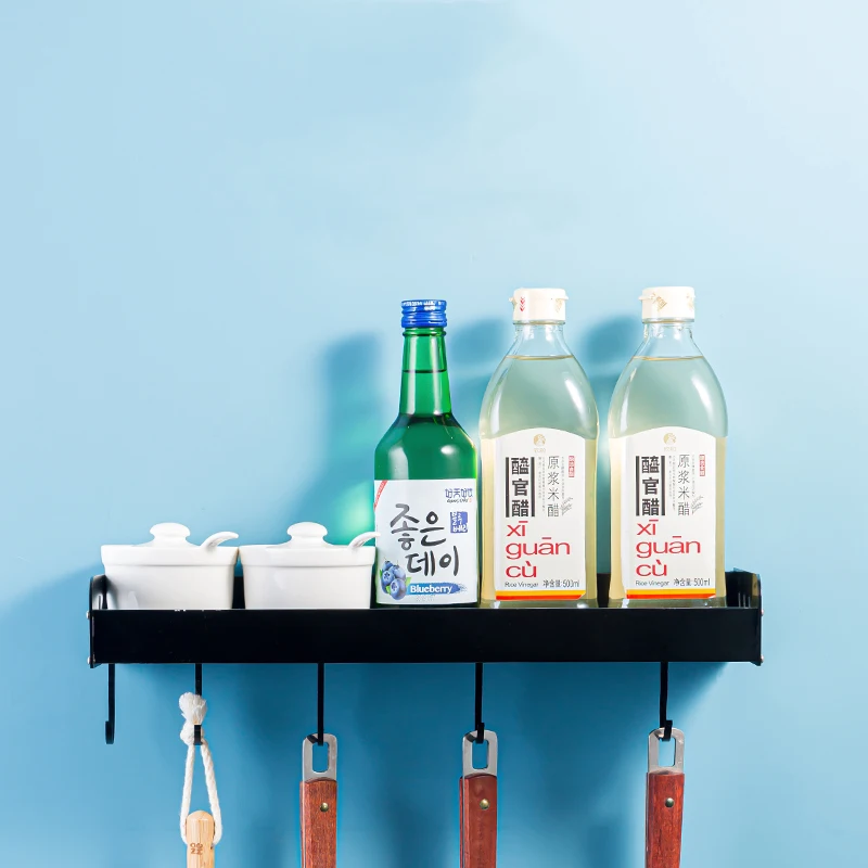 New Arrival Kitchen Utensils Rack Spoon Shovel Wall Hangers Storage Rack No-Punching Kitchen Hook Rack