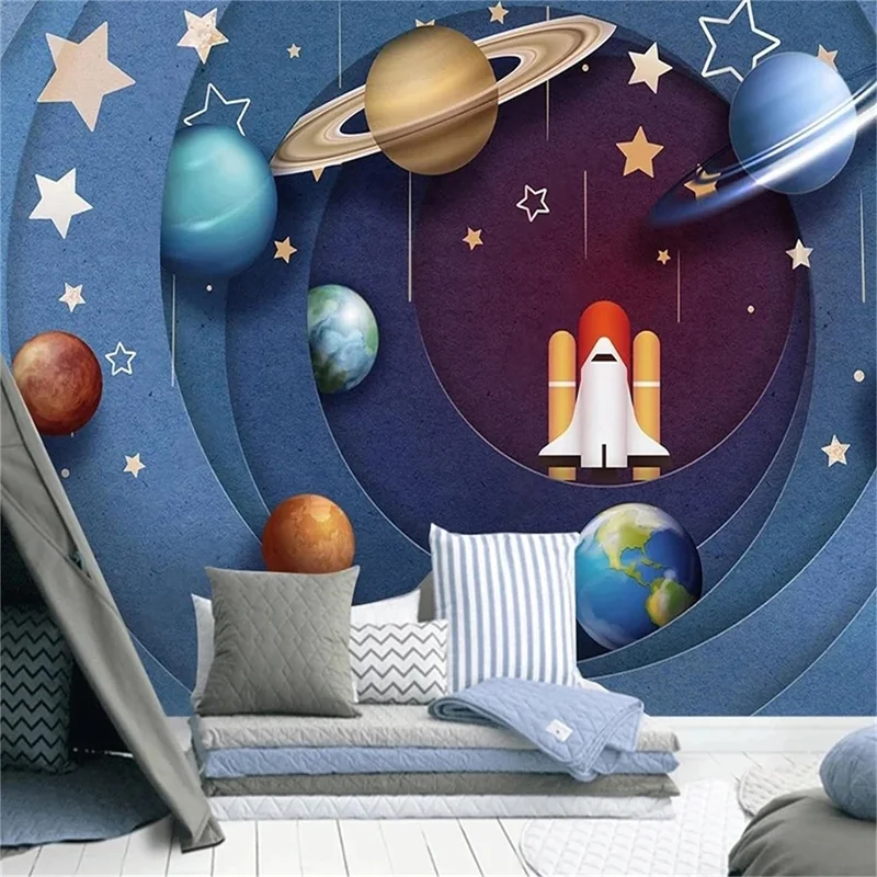 3D Mural Wallpaper for Girls Kids Room Decoration Japanese Mural 3D Wall Paper 3D Sea Wall Murals