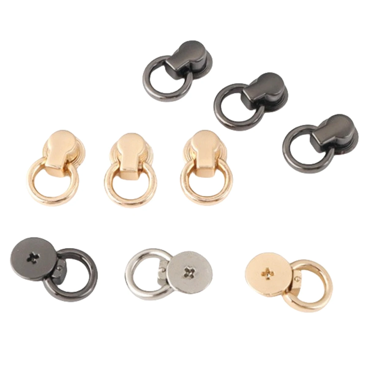 Metal rotating belt ring pacifier nail luggage hardware accessories zinc alloy side clip DIY bag Decoration Buckle