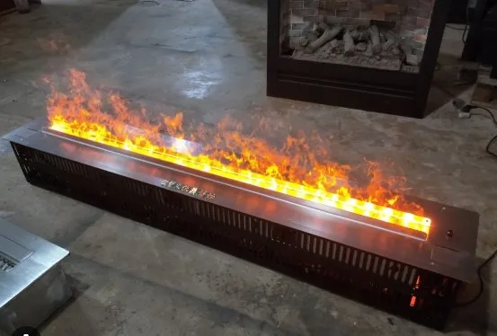 Prima Hot Selling  Modern Freestanding Touchable and Color Selectable Design Wood Burning Fireplace