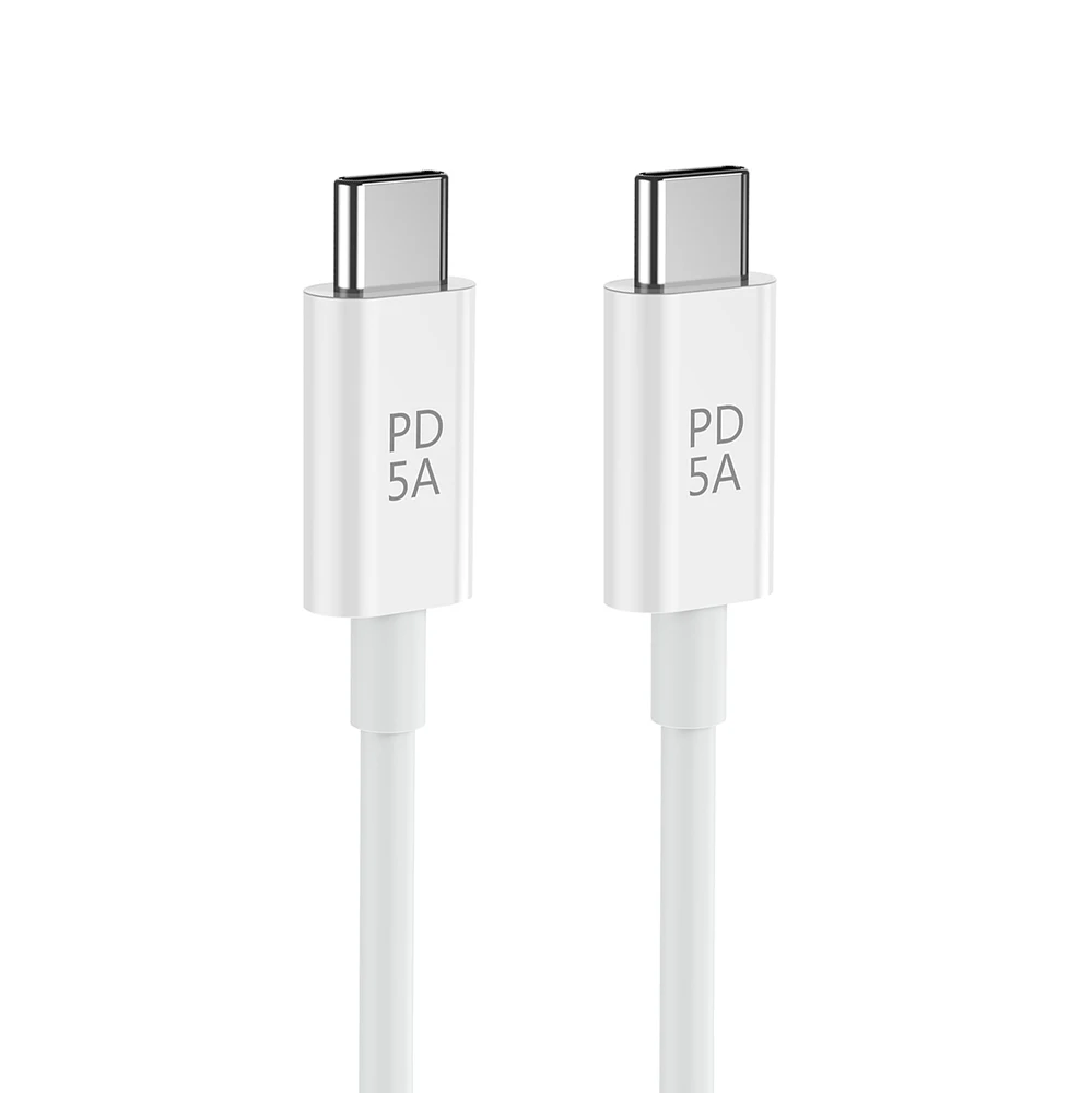 Nylon braided USB cable PD 87W 2M type C to type C 5A with E-mark chip 100W charging cable for MacBook Laptop