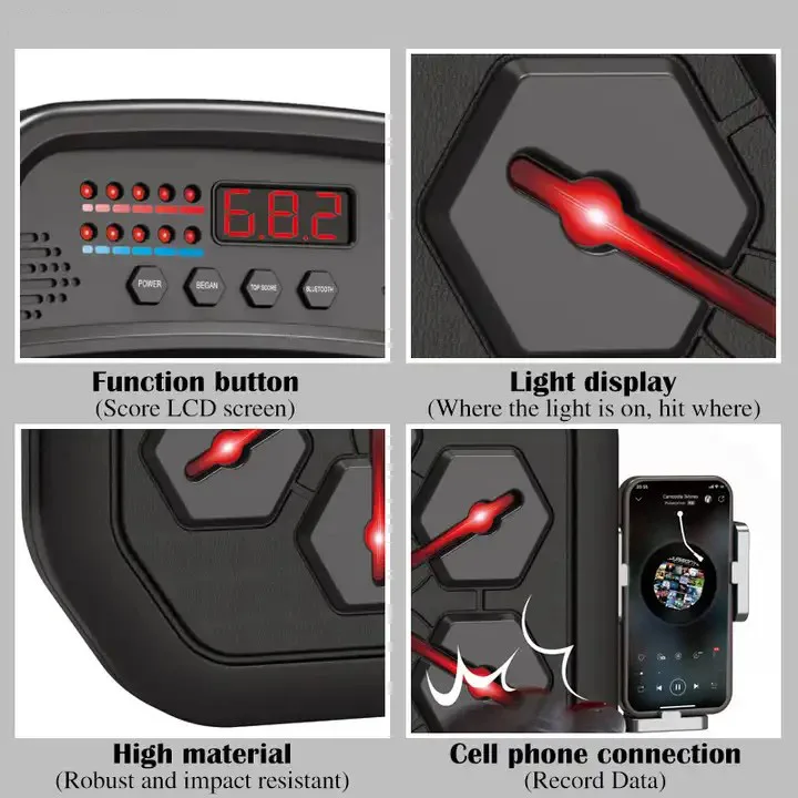 Hot Selling low price Music Smart Target Boxing Trainer Reaction bluetooth smart music boxing machine target wall