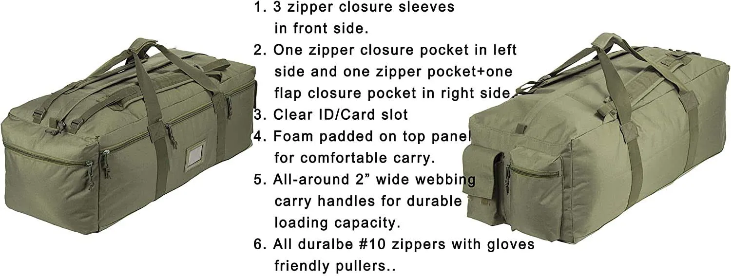 Large Duffle Bag Gear Load Out Bag Deployment Cargo Bag
