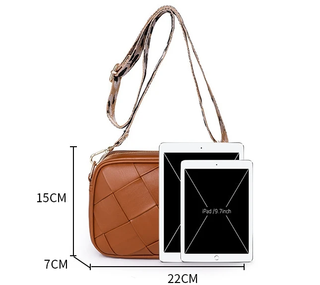 2024 spring Chic Square Pattern Crossbody Shoulder Bag for Women Leopard Print Strap Stylish PU Leather Messenger Bag for girls