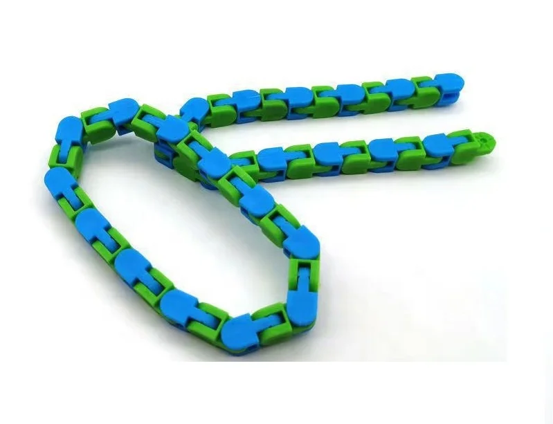 New Kids Autism Snake Puzzles Multicolor Wacky Tracks Snap and Click Fidget Toys Classic Sensory Toy