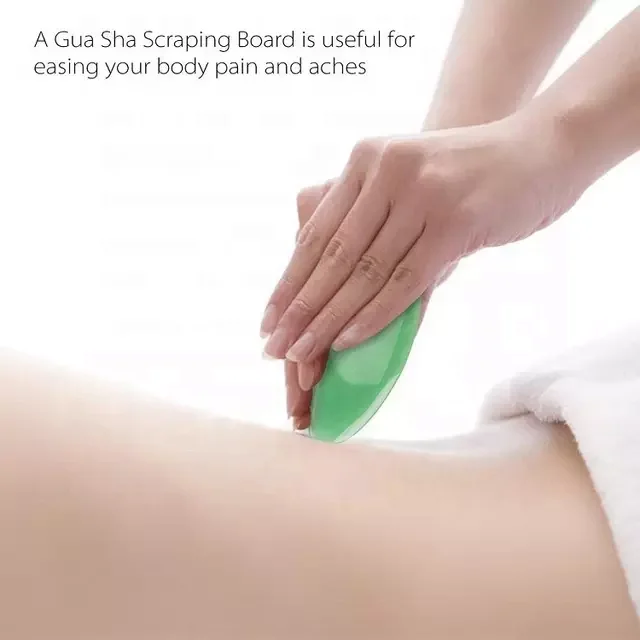 SCRAPING FACIAL AND BODY SKIN BLACK OBSIDIAN STONE GUA SHA MASSAGE TOOL
