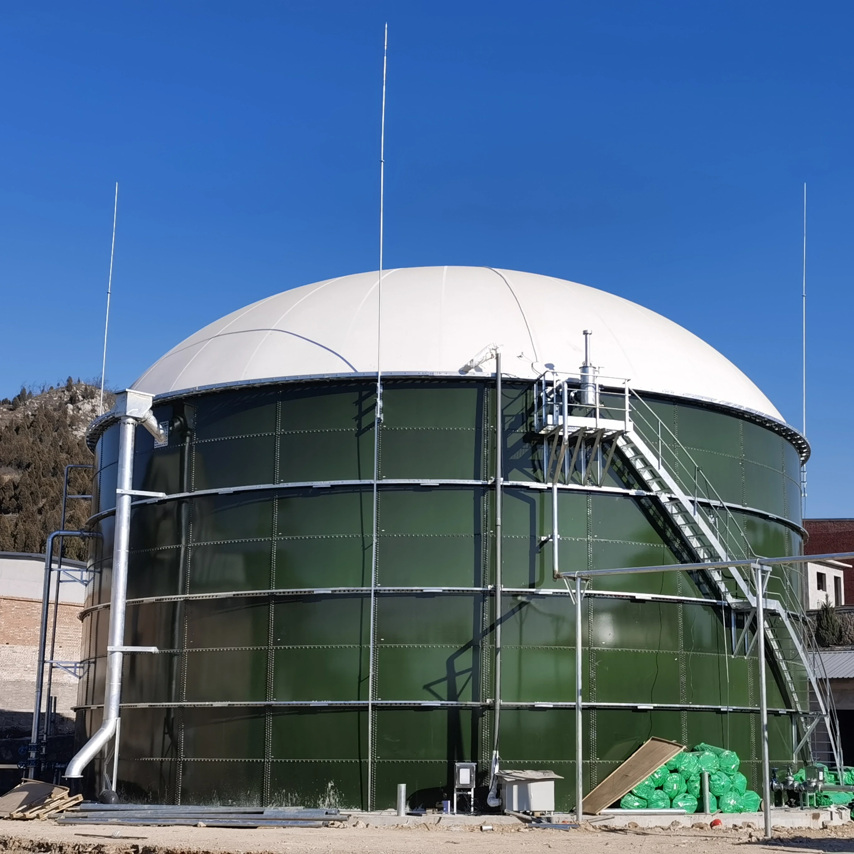 glass fused to steel tank for biogas plant project
