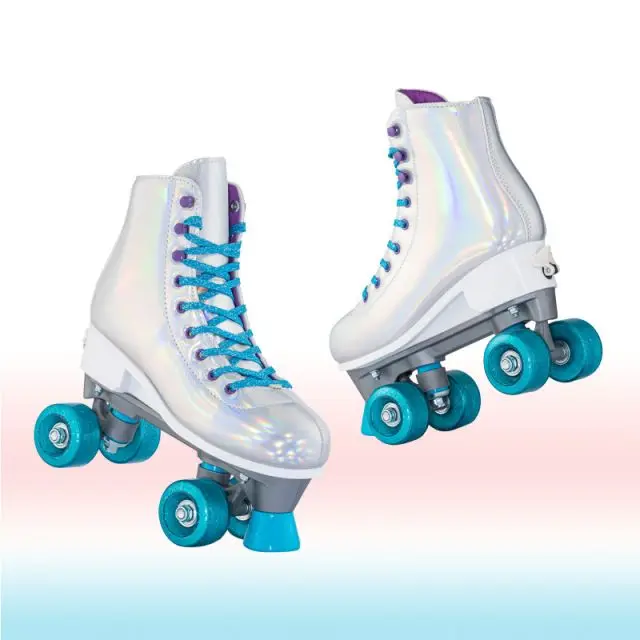 Unisex Adult Adjustable Four-Wheel Roller Skates Double Row with Colorful Flashing Roller for All Skate Enthusiasts