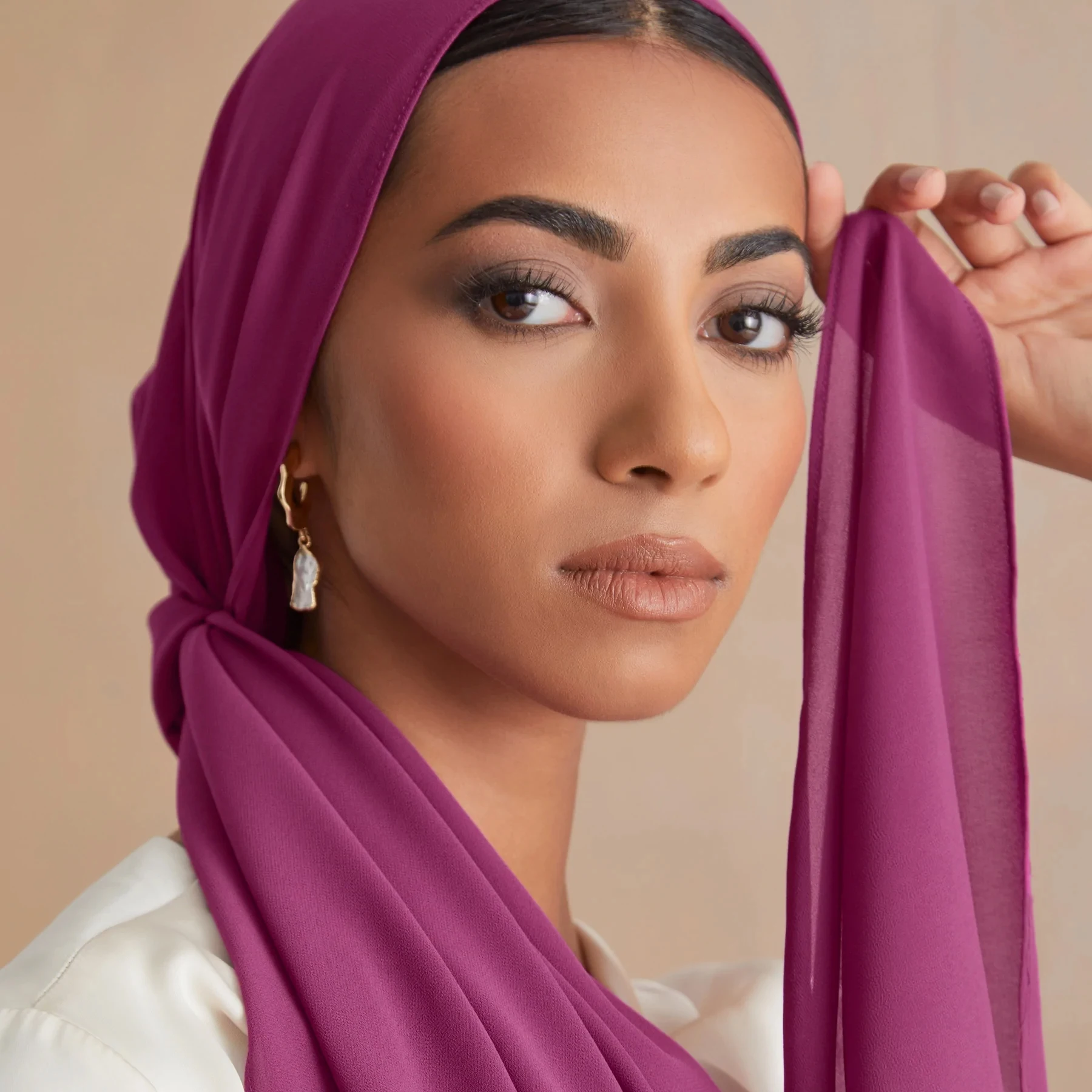 Wholesale High Quality Hot Muslim Solid Blank Plain Chiffon Hijabs Shawls Islamic Headwear Wraps Scarves Long Georgette Scarf