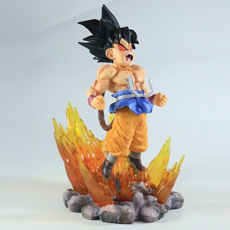 BANDAI 19 см DBZ SHK Kai Ape серии NO.2 светящиеся черные волосы супер четыре Гоку фигурка из ПВХ Взрывная модель аниме орнамент