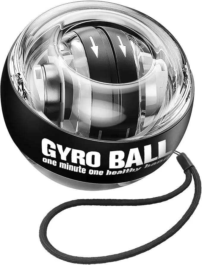 ONESTARSPORTS Gyro Ball Wrist Power Forearm Exerciser Gyroball Wrist Arm Trainer Exerciser Led Light Gym Forearm Power Wrist
