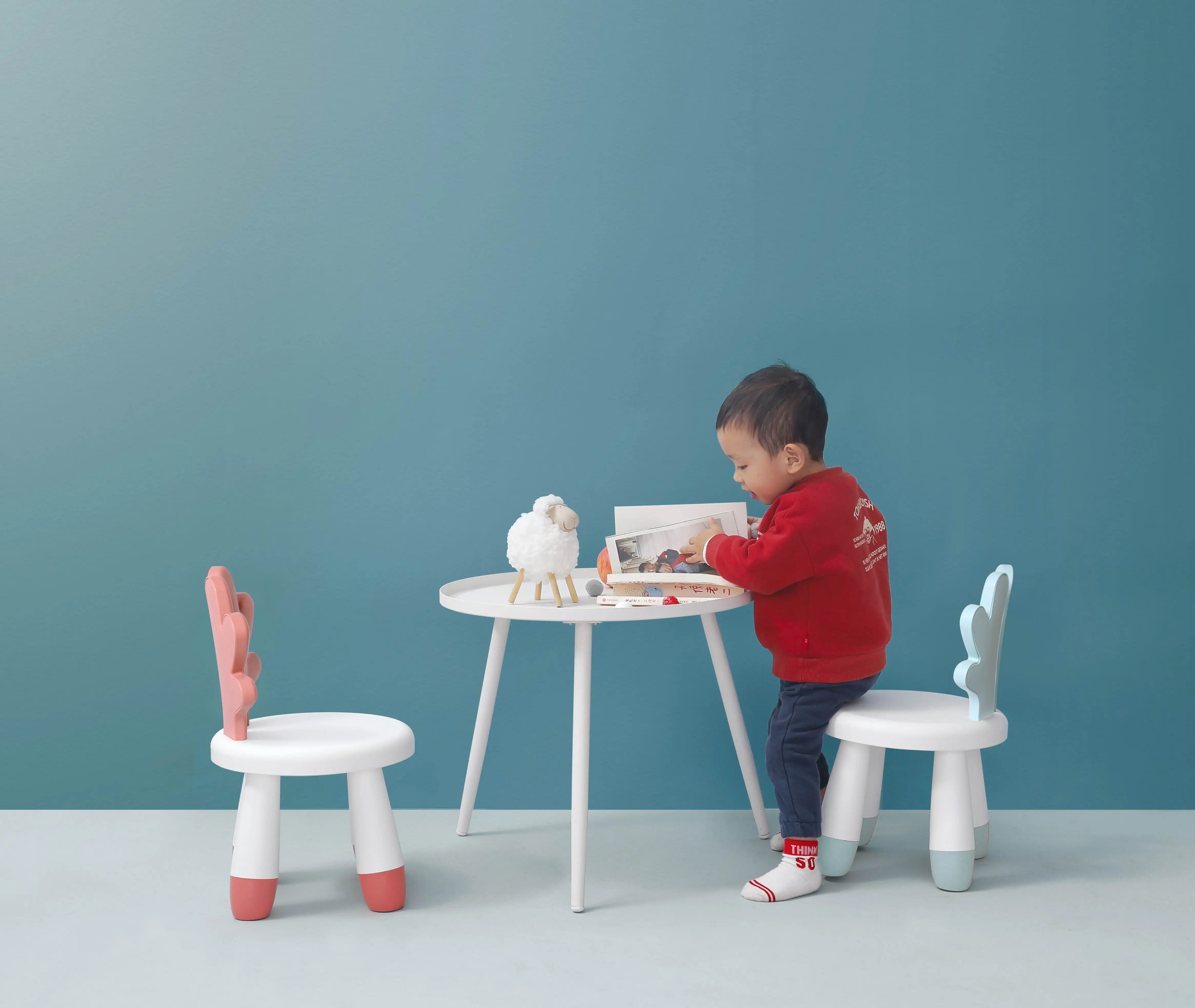 Antler shape e-cofriendly children plastic stool skidproof kids plastic stool Indoor kids plastic chair for kindergarten