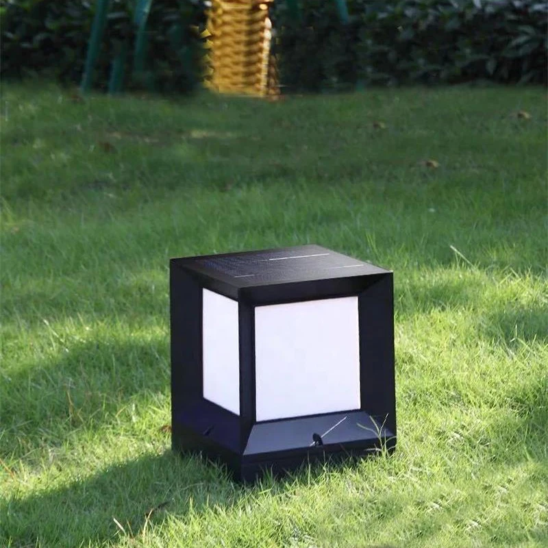 Outdoor square Solar Fence Lights Solar Garden Lamp Post Outdoor Solar Gate Pillar Light