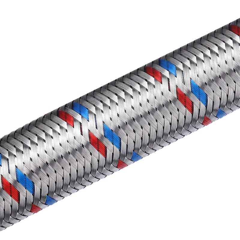 8.4 mm 10 mm high pressure resistance 304 stainless steel braided hose for 100 degree hot water 400 mm 300 mm