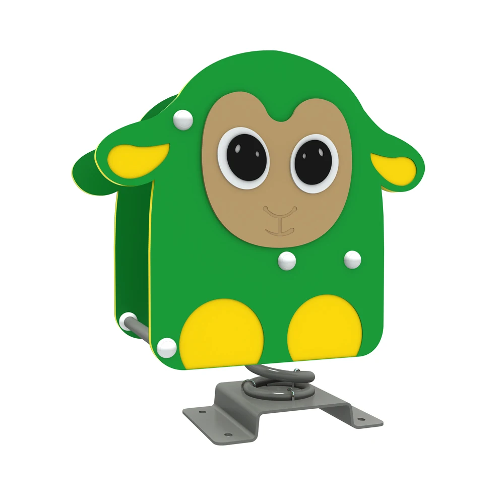 Child rocking horse PE board kids modern spring rocking horse outdoor playground set manufacturer animal spring rider