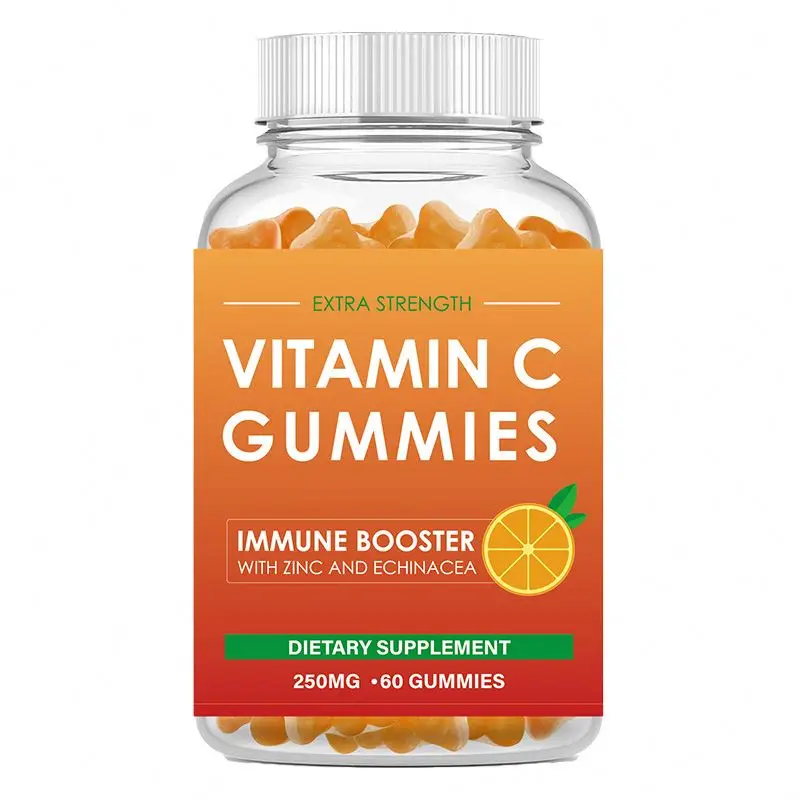 OEM Vegan Citrus Pectin Dietary Supplement Echinacea Extra Immune booster Vitamin C Gummies