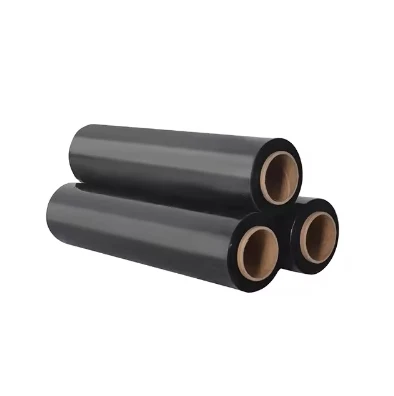 Factory Wholesale Plastic Film Rolls Black Stretch Film Hand Roll Black Shrink Wrap