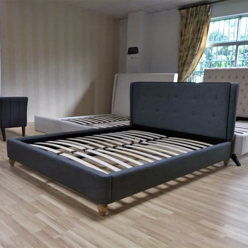 Современная кровать большого размера кожаная Роскошная/Тканевая кровать мебель с мягкой платформой кровати