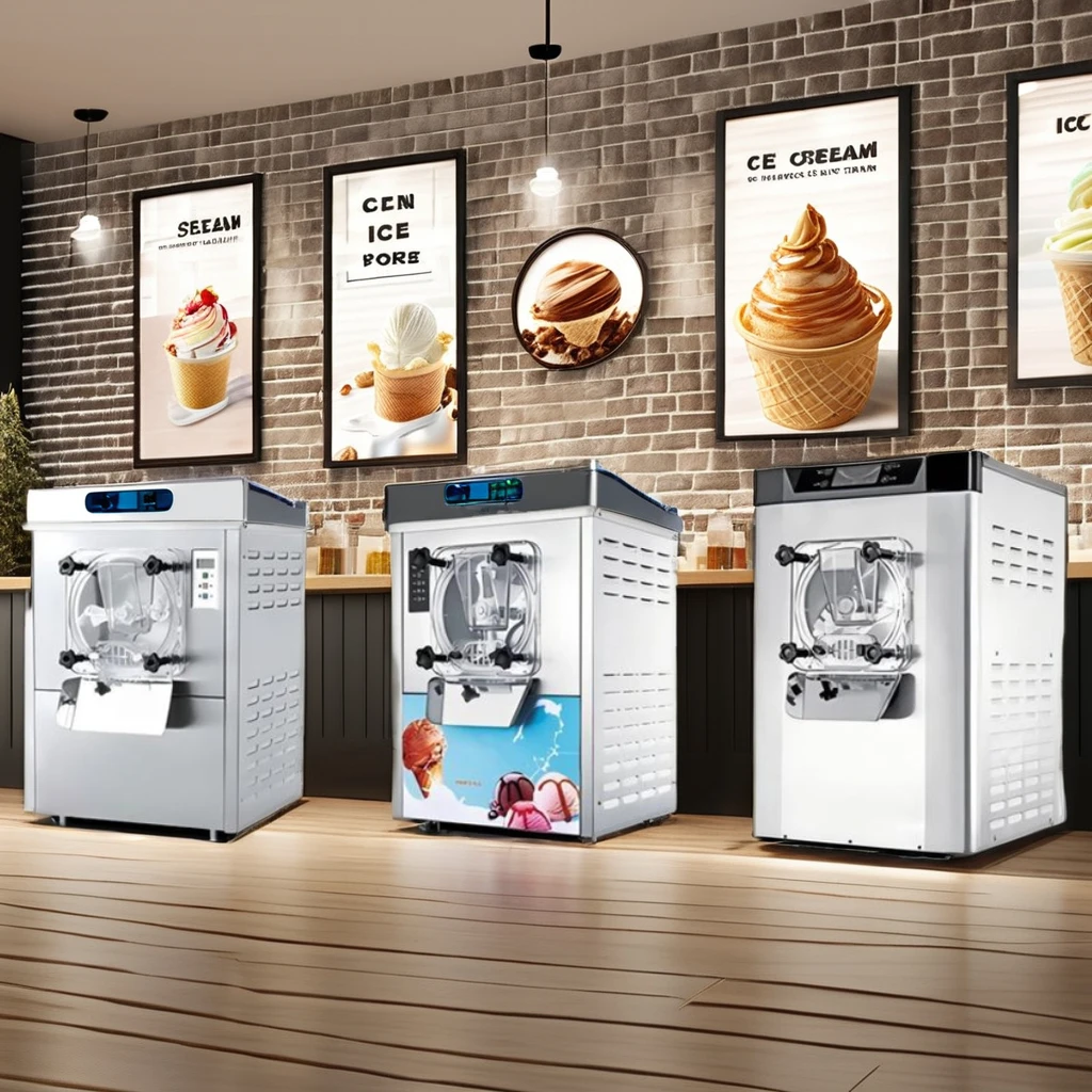 Adjustable Hardness portable Soft Serve 3 Flavor Ice Cream making Machine For Sale