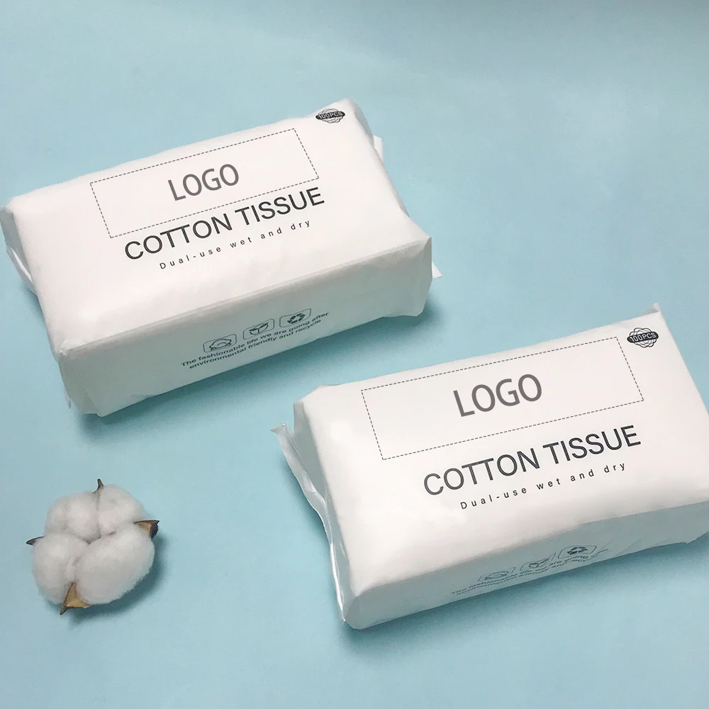 Facial cleaning towel 100 PCS/bag bathroom office outdoor sport salon massage facial makeup remover Non-woven face towel