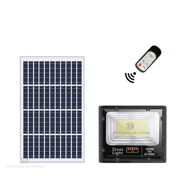 
Jindian China Factory Price Outdoor IP67 Lamp Solar Flood Light With Power Display 40W For Garden Square 