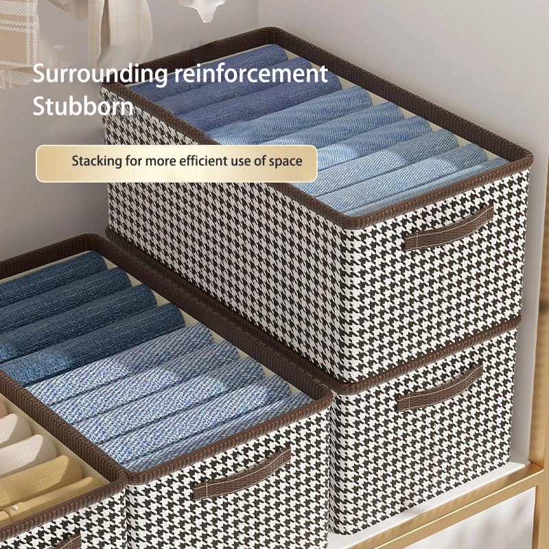Hot Sale Large Capacity Clothes Organizer Non-woven Fabric Wardrobe Drawer Foldable Organizer Clothes Pants Jeans Storage Box