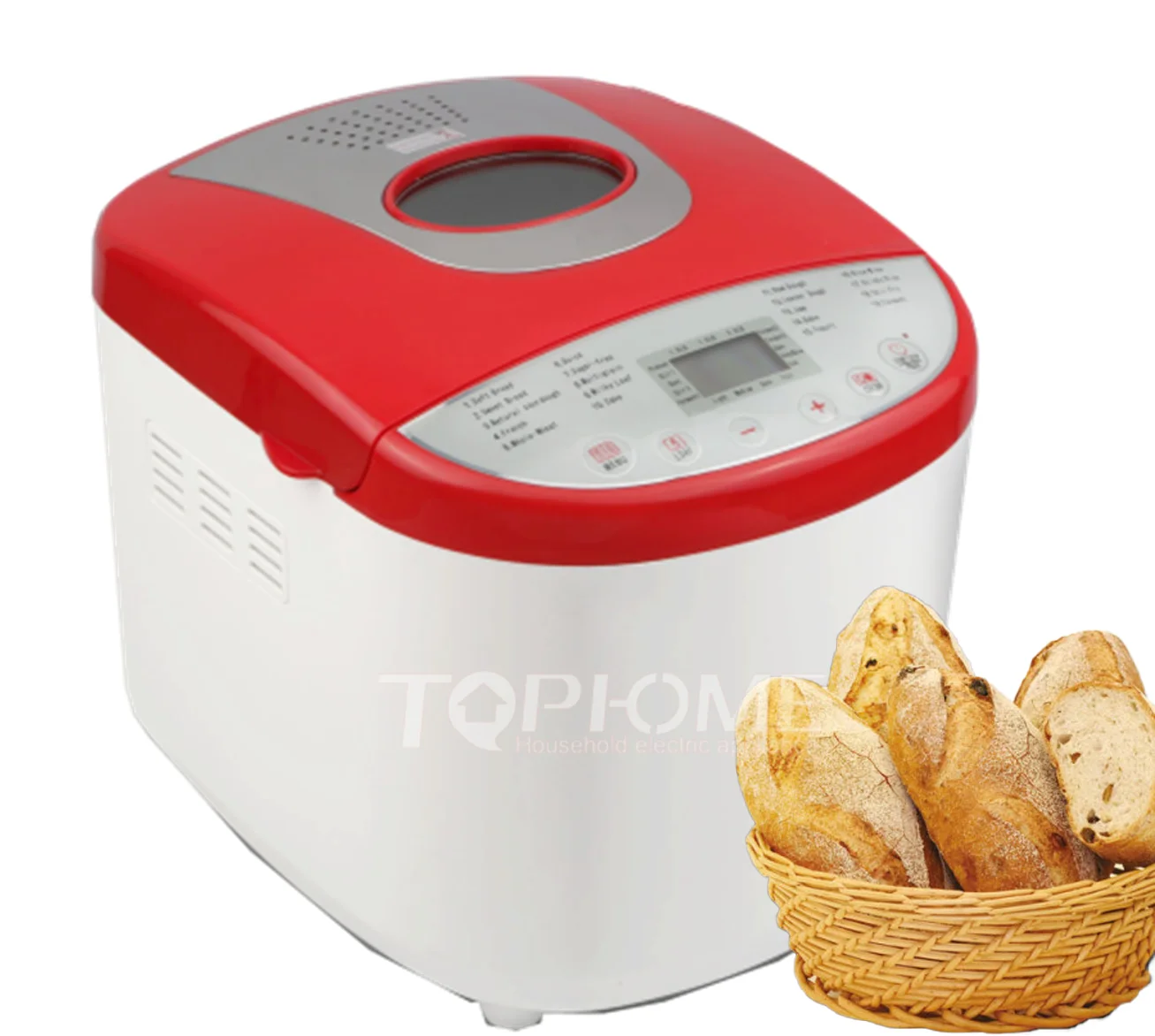 650W 2LB Capacity 19 Settings Gluten Free Electric Bread maker Plastic Bread Machine With Viewing Window