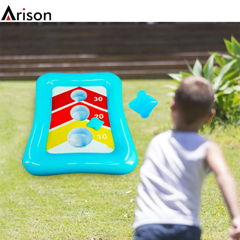 Rectangular PVC inflatable pool float toss game for water float throw toy game